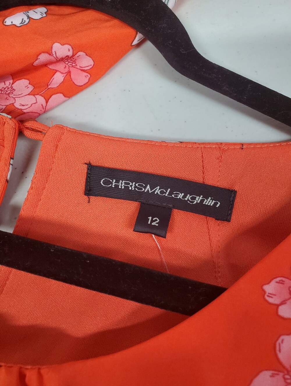 Boho Floral Business Casual Dressy 1 Piece Outfit 12 Orange Chris McLaughlin - Picture 7 of 8